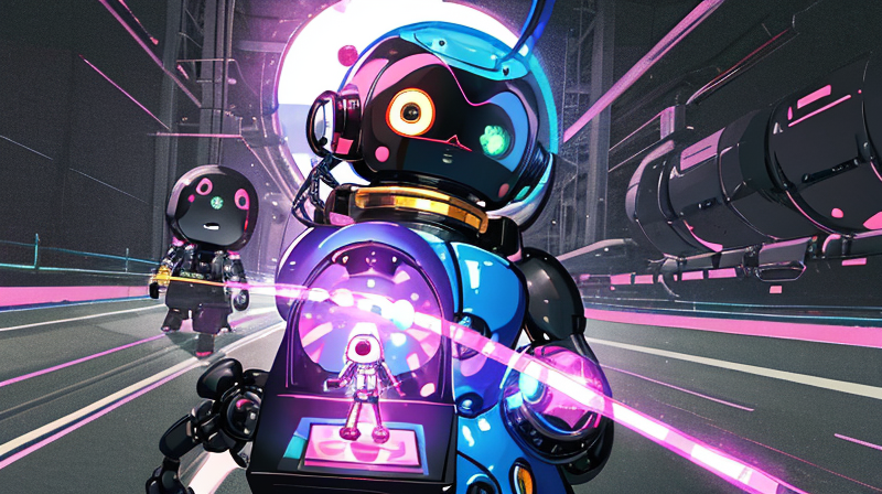 たまごっちろぼに装着して遊ぶ