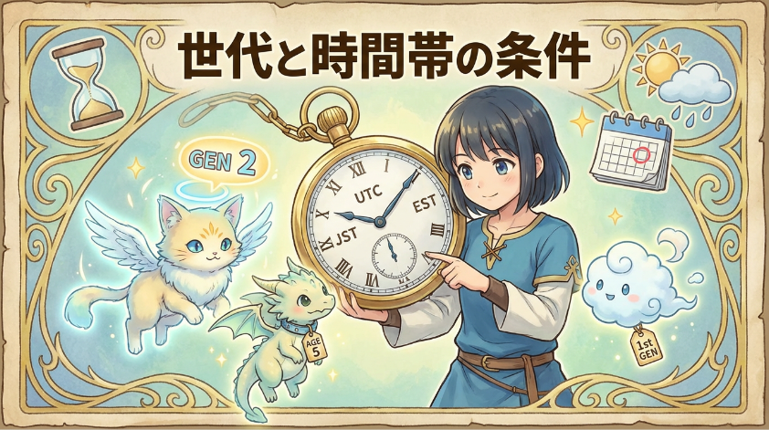 世代と時間帯の条件