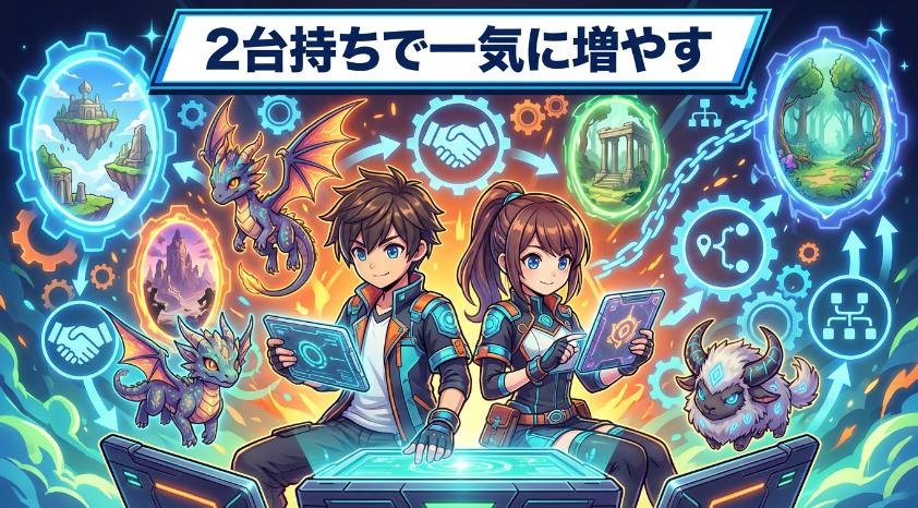 2台持ちで一気に増やす