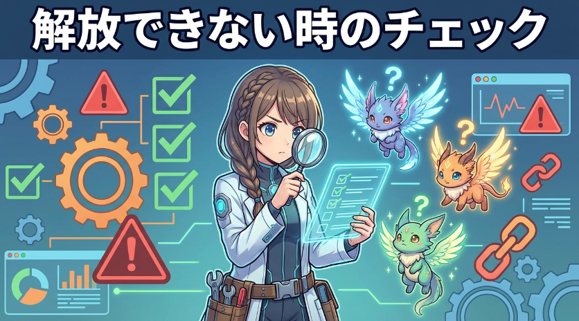 解放できない時のチェック