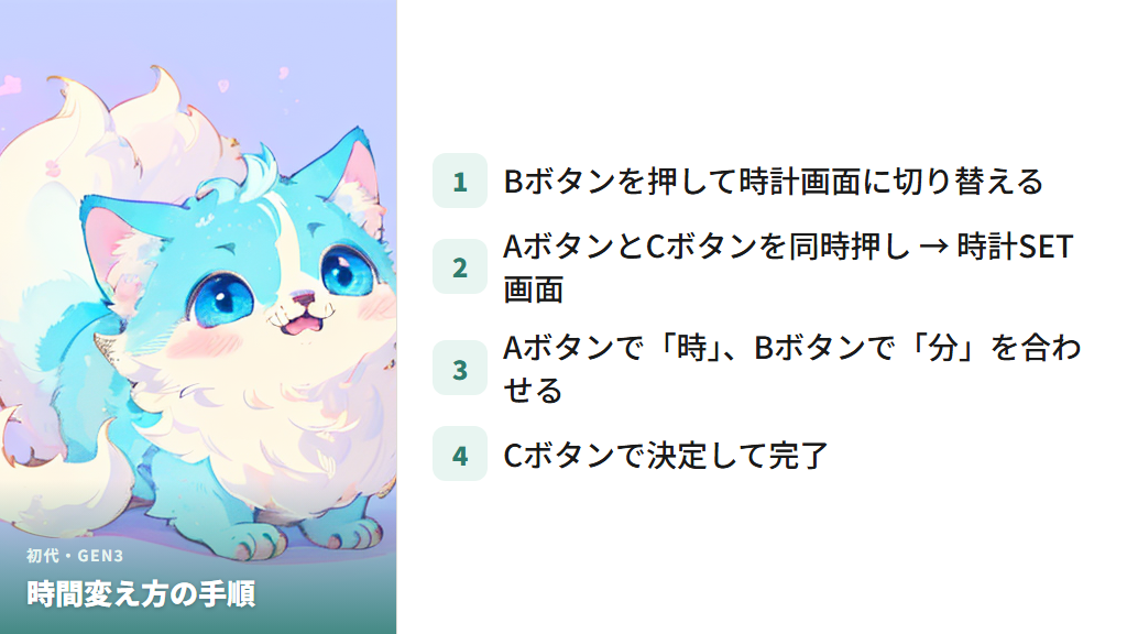 初代・GEN3の時間変え方【Original Tamagotchi】