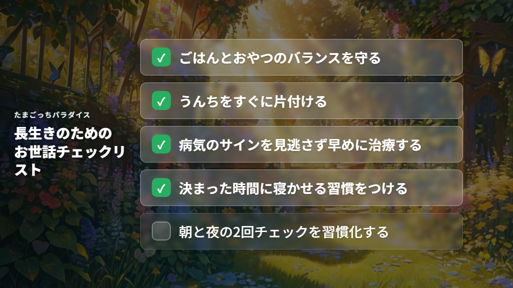 長生きさせるための育て方のコツ