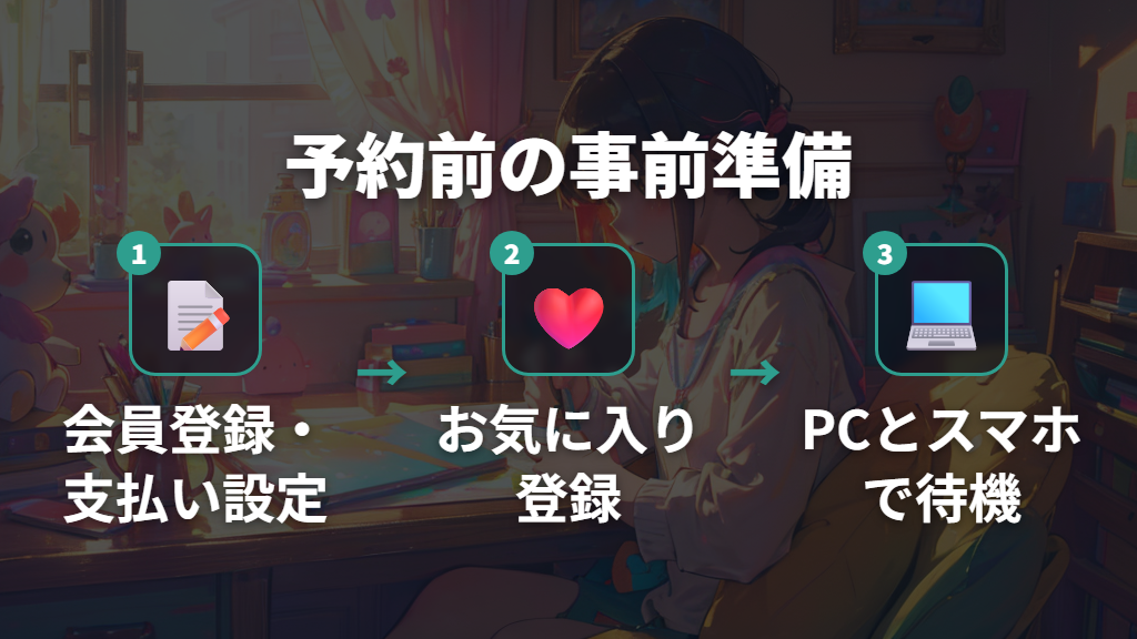 予約成功のために必ずやるべき事前準備【会員登録・設定】