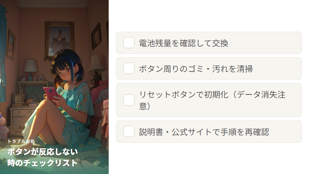 時間設定ができない・ボタンが反応しない時の対処法