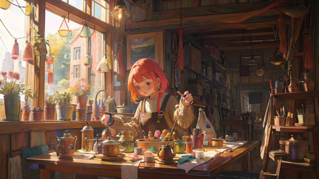 側面の筒状編みで高さを作る