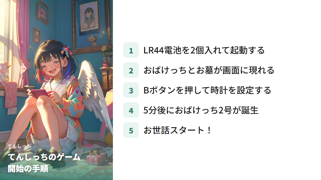 お墓からスタートするてんしっちのゲームシステム