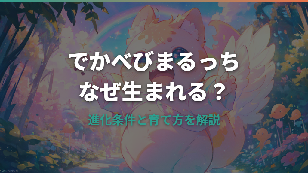 たまパラでかべびまるっちはなぜ生まれる？進化条件と育て方を解説