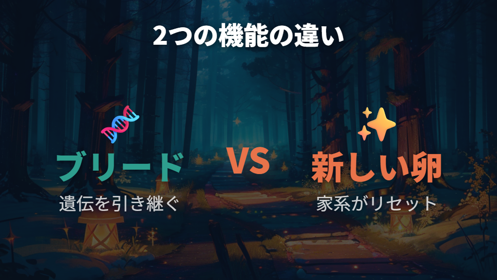 「ブリードする」と「新しい卵をもらう」何が違う？使い分けのポイント