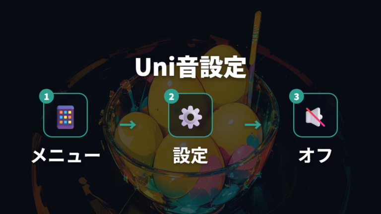 Uniの音量設定はサウンドオプションを確認する