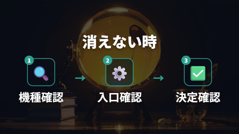 音が消えないときの原因を順番に切り分ける