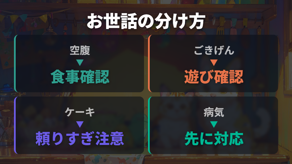 空腹や病気を放置しないコツとおやつ頼みの注意