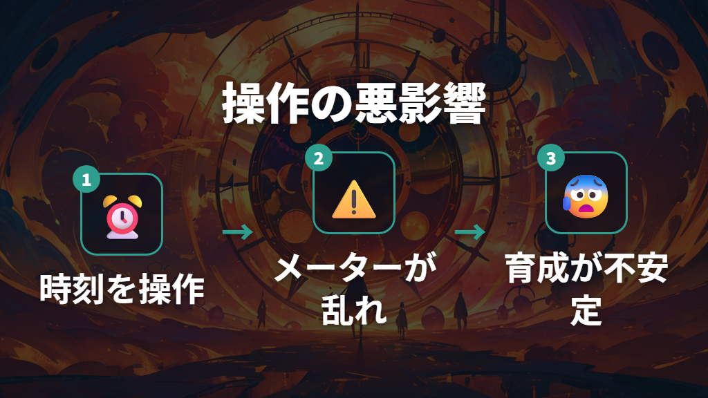 無理な時間操作が育成サイクルに与える影響