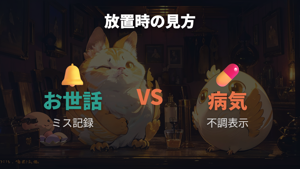 放置するとどうなるかはお世話ミスと病気の両方で考える