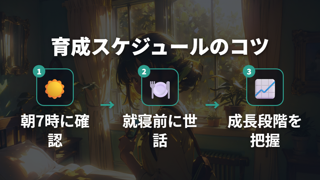 安定した育成スケジュールを組むためのコツ