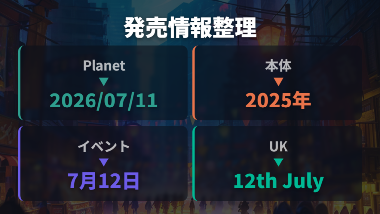 日本と海外の発売日の違いは本体とPlanetで整理する