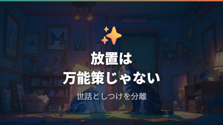 チャリっちにならない原因は放置としつけの混同かも
