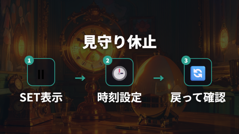 お世話できない時間は時計SETで止められる？