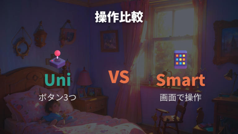 子供が遊びやすいのはどっちかを操作で比べる