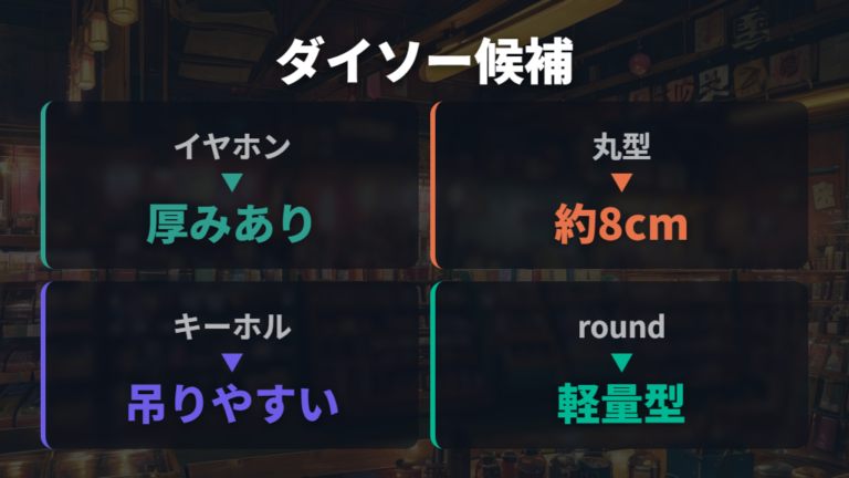 ダイソーで代用品を探すならイヤホンケースやポーチ形状を参考にする