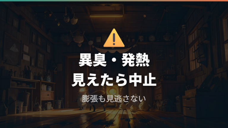 内蔵電池を安全に使う注意点は発熱や膨張を見逃さない