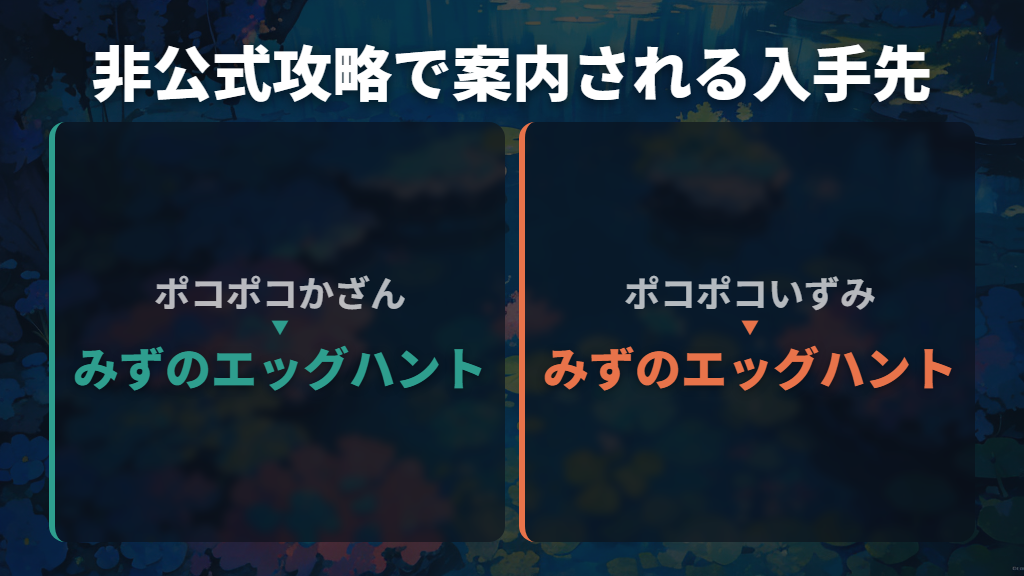 入手先は「みず」のエッグハント