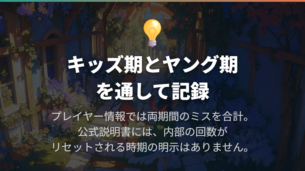いつから数える?成長時や次世代のリセットは?