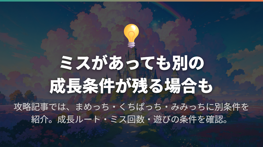 ミスをしても狙いのキャラを諦めなくてよい場合